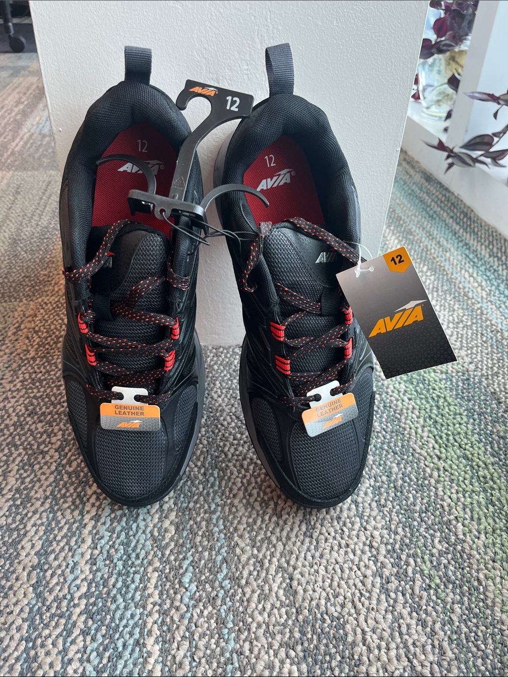 Avia Black and Red Men's Athletic Trainers